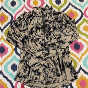 Lululemon Forme Define Jacket Black and Mojave Tan